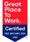Great Place To Work - Certified Dec 2023 - Dec 2024 USA