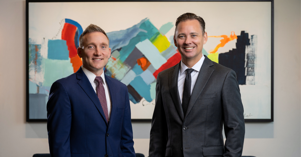 Robert Casey standing next to Glen Smith, CEO of GDS Wealth Management